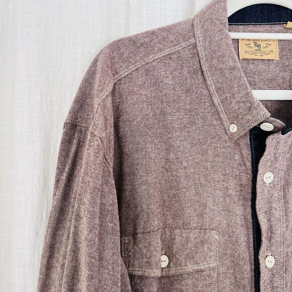 Red Head Ranch Reddish Brown Button Down Collared Shirt Mens Size 2XL - Picture 3 of 11